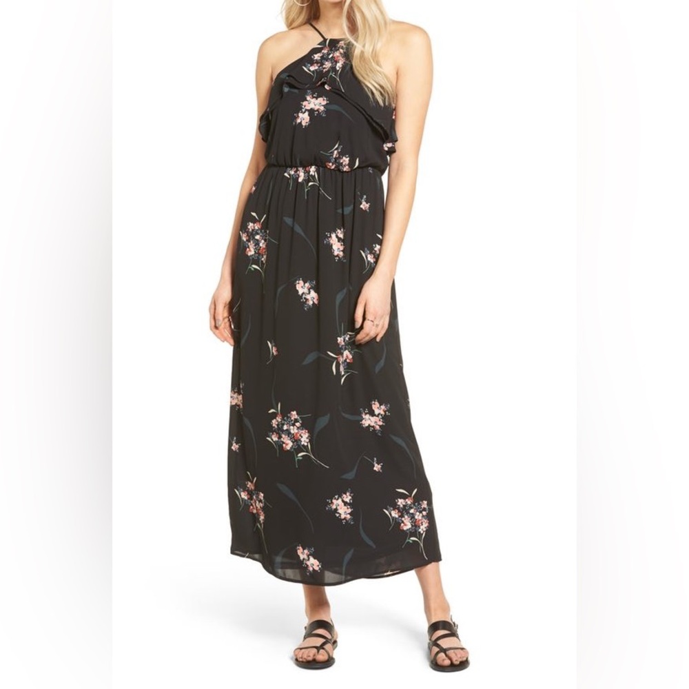 Lush Pink and Black Sundress